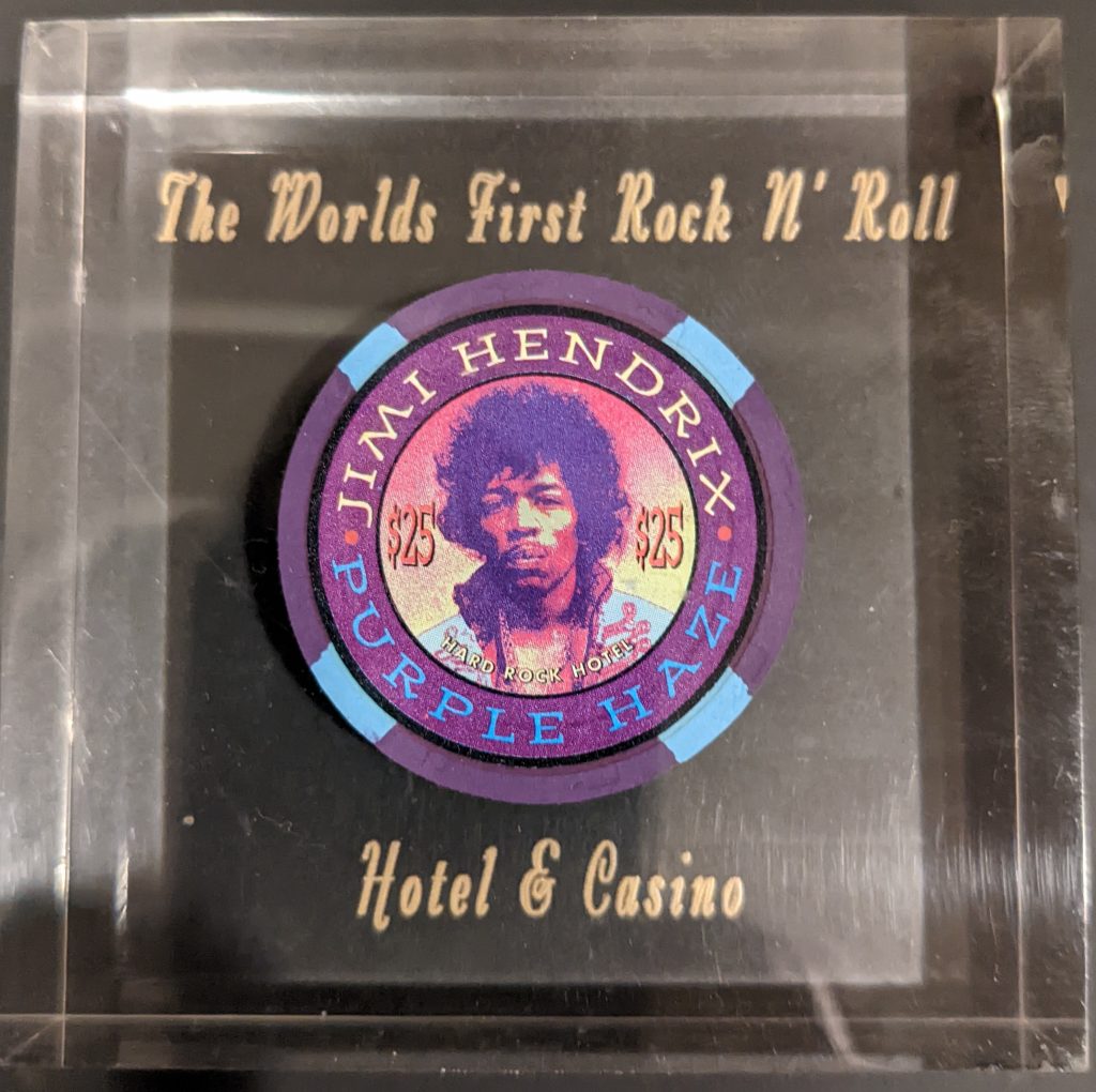 Hard Rock Hotel Jimi Hendrix casino chip