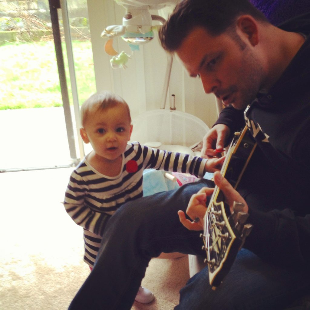 Playing guitar with my daughter Ava
