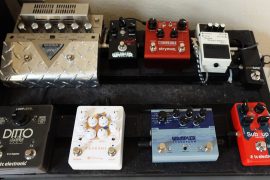 A guitar pedalboard containing: Mesa Boogie V-Twin, Wampler Velvet Fuzz, Strymon Compadre, Boss NS-2 Noise Suppressor, TC Electronic Poly Tune 3 Noir, TC Electronic Ditto Looper X2, Keeley Caverns Delay + Reverb, Wampler Terraform, and TC Electronic Subnup Octaver