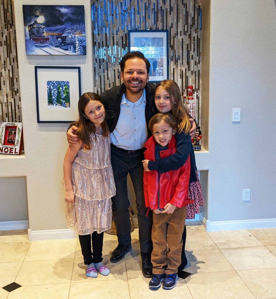 Elise, Michael, Ava, and Enzo Pellegrini. January 2022